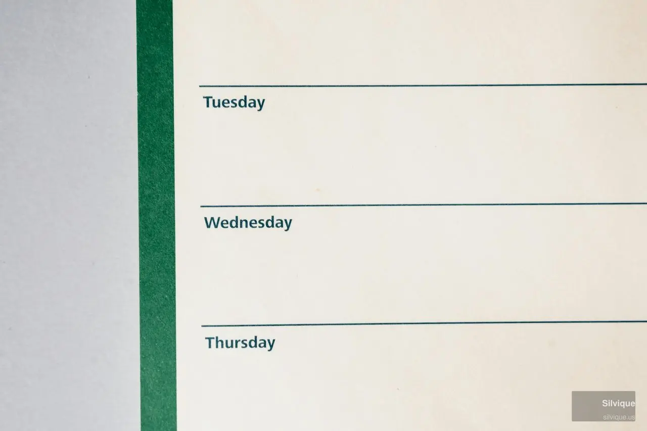 Lernen Sie, einen einfachen Wochenplan zu erstellen